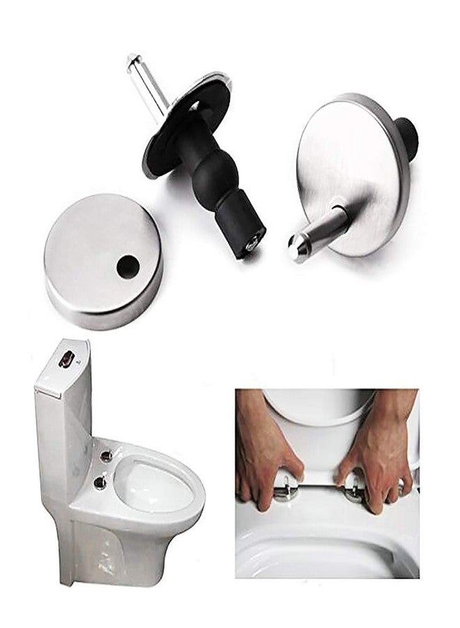 BornFeel Quick Release Top Hinge Fixings 2pcs Toilet Seat Hinge Fixings Universal Toilet Seat Top Fixing Part Toilet Top Fix Nuts Replacement with 50mm Base - Image 4