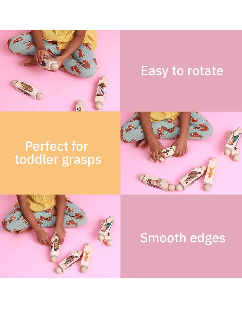 Ariro Rotating Fish Montessori puzzle Wooden Brain Teaser and Educational Toy for Visual and mental discrimination of toddlers and kids, Children's early learning & educational toys  - Image 3