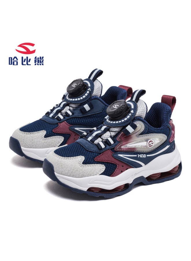 Habib Bear Children's Shoes Autumn Boys Rotating Buckle Air Column Sneaker Girls Double Net Breathable Torre Shoes A Generation Of Hair