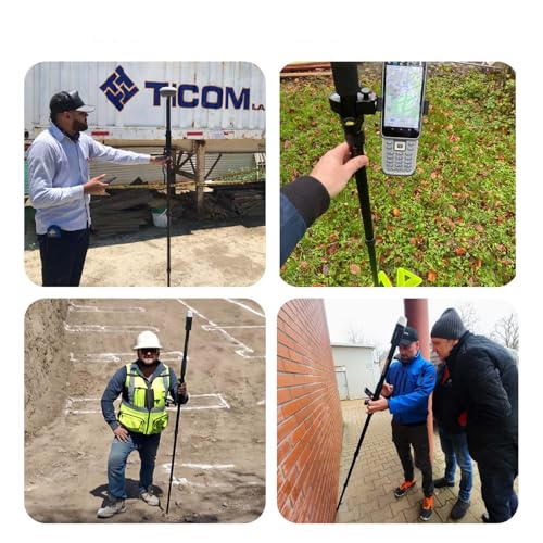 SingularXYZ Aluminum GPS Rover Rod Telescopic Survey Pole for Land Surveying & Engineering – RTK GPS/GNSS Accessory for Surveying and Measuring Poles(5.91ft/1.8m) - Image 2