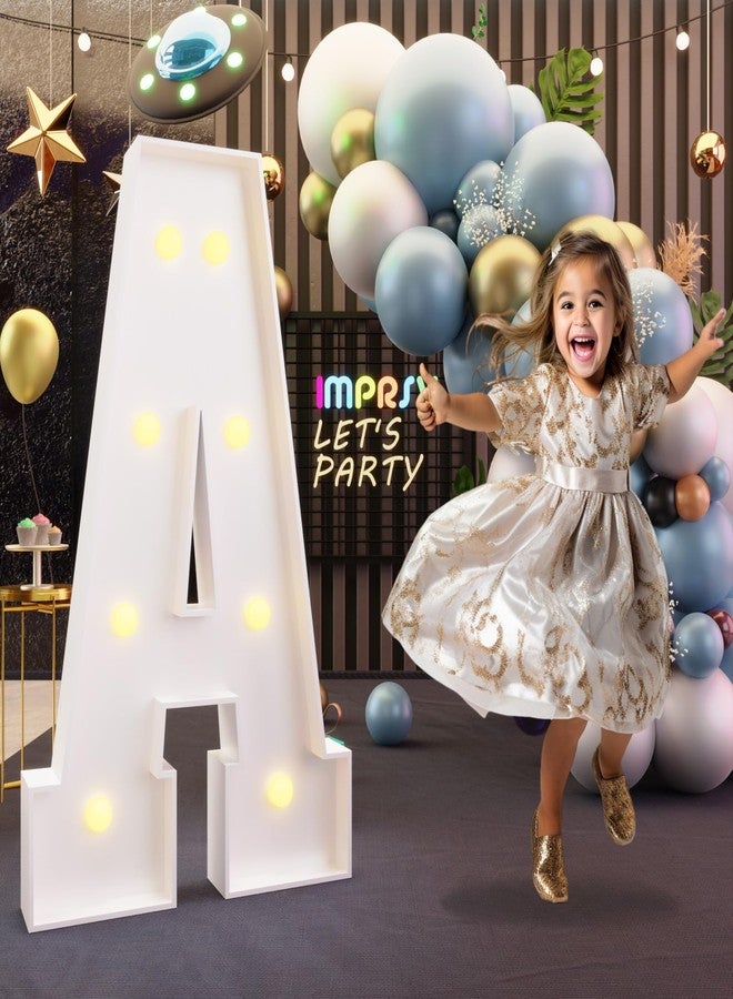 imprsv Marquee Light Up Letters, 3FT Marquee Letters for Birthday Baby Shower Wedding Decorations Light Up Letters for Engagement Party Decor, Large Marquee Letters for Party Decorations, Letter A - Image 1