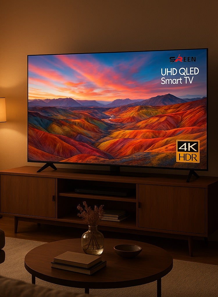 سرين شاشة سرين 70 بوصة سمارت QLED – دقة 4K UHD، نظام WebOS، ريموت ماجيك، تصميم بدون حواف – موديل: SRET-70S4KWQ1 - Image 3
