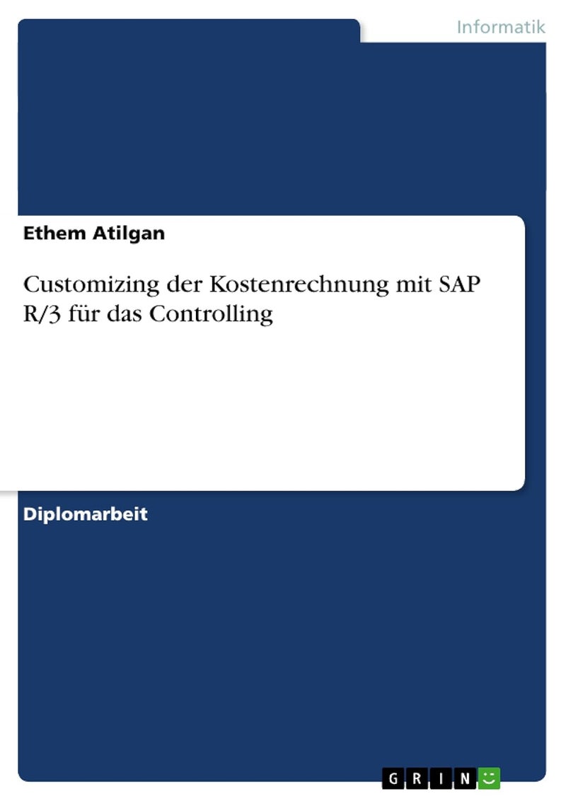 Customizing der Kostenrechnung mit SAP R/3 für das Controlling