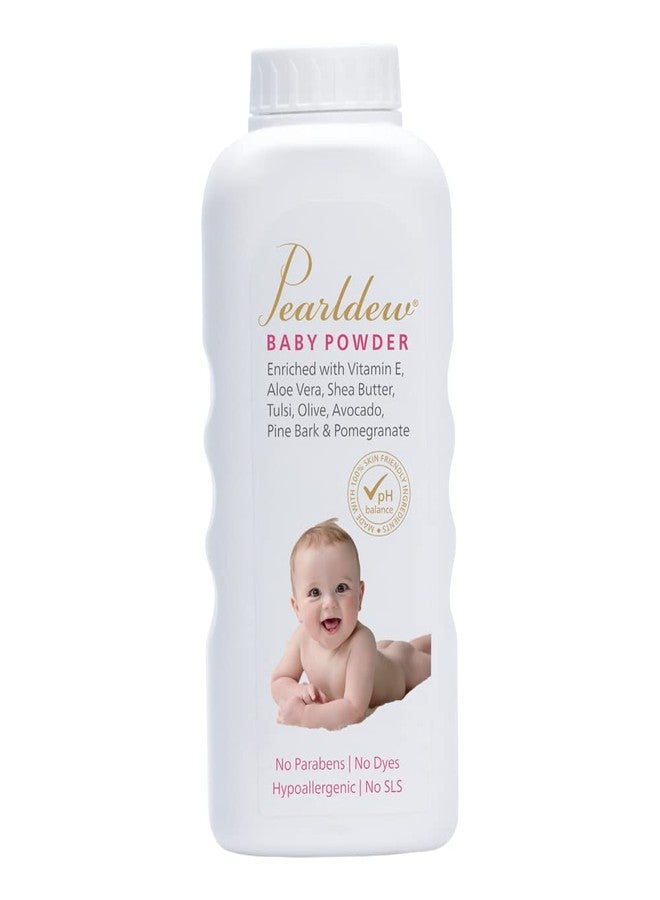 Pearldew Baby Powder (100 gm)|with Tulsi, Neem, Aloe Vera, Shea Butter, Vitamin E, Avocado Oil, Pine Bark, Olive Extract, Pomegranate|Paraben Free (Pack of 1 (100gm X1)) - Image 1