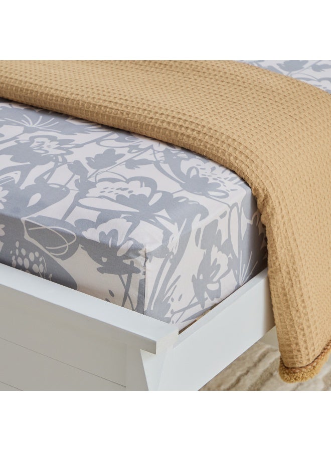 Home Box Aurora Heya Printed Cotton Olympic Queen Fitted Sheet 200 x 33 x 160 cm - Image 1