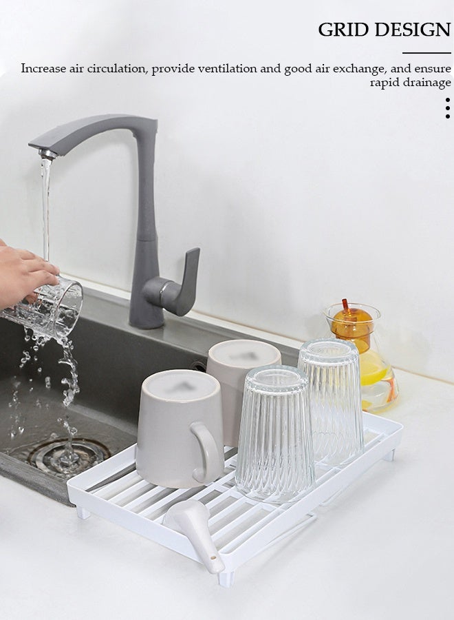 DUNISO منظم رف التخزين، رف قابل للطي للحمام، المطبخ، سطح المكتب، منظم شبكي خفيف الوزن قابل للطي لمستحضرات التجميل، الكتب، مستلزمات المطبخ، حل تخزين على السطح - Image 4