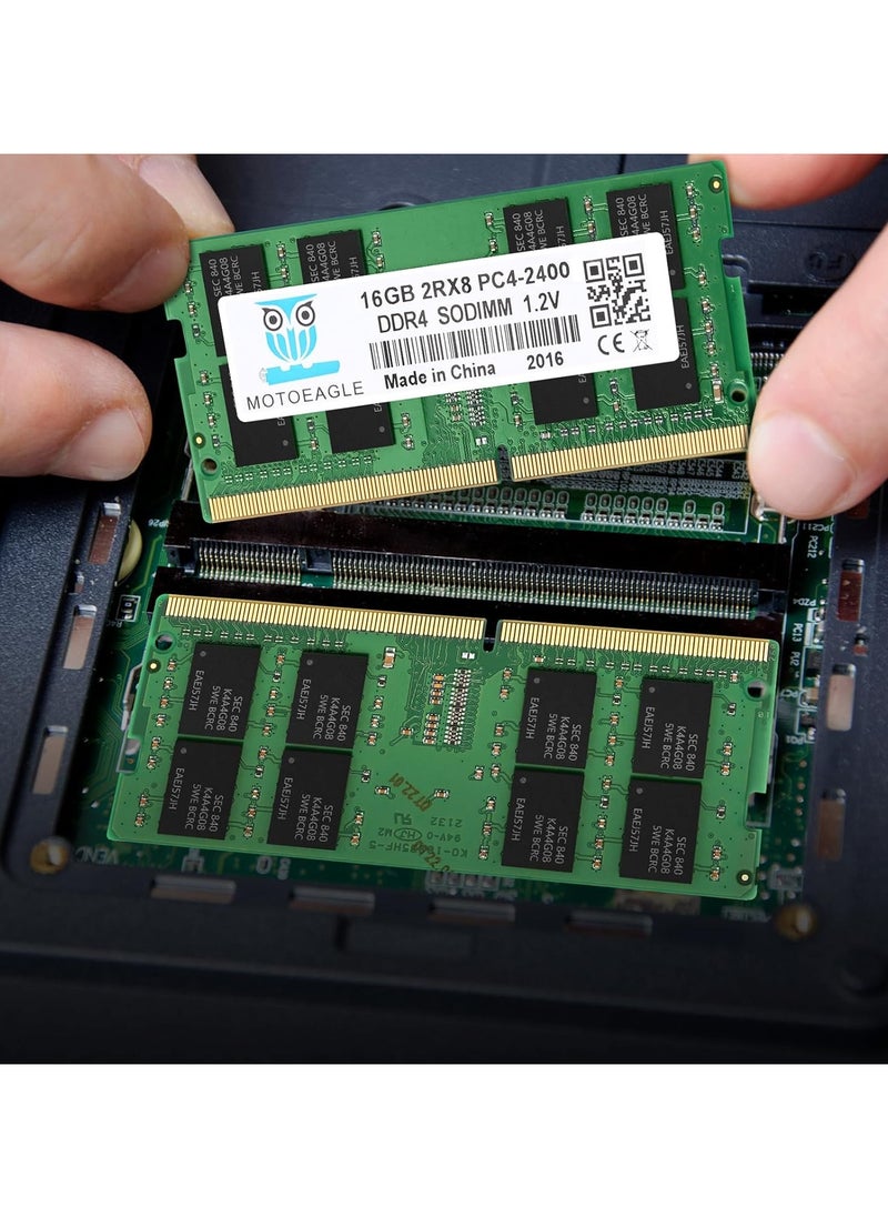 16GB DDR4 2400MHz SODIMM 2RX8 PC4-19200 (PC4-2400T) CL17 Non-ECC Laptop RAM Memory Single 16GB RAM Module | DDR4 SO-DIMM 260-Pin | Speeds up to 2400MHz, PC4-19200 / PC4-2400T