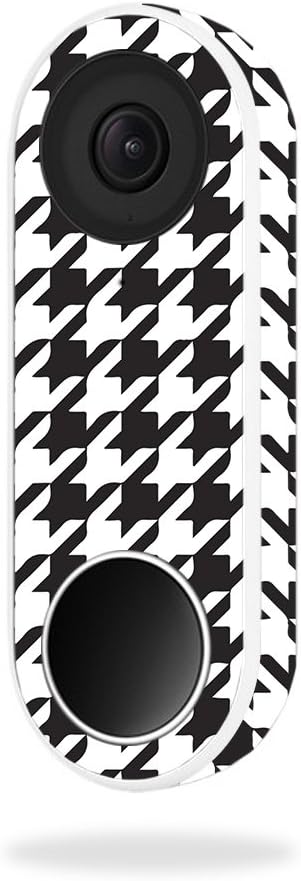 MightySkins Skin Compatible with Nest Hello Video Doorbell - Houndstooth | Protective, Durable, and Unique Vinyl Decal wrap Cover | Easy to Apply, Remove, and Change Styles | Made in The USA