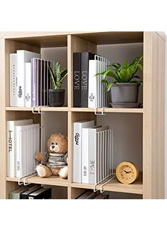 Silverline SILVER LINE Wooden Racks Closet Shelf Organiser Closet Separator Cabinet Shelf Dormitory Storage RackPartition Storage Organiser White Size32X2950X22 Cms Pack Of 4 Drawer Organizers  - Image 4