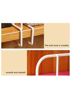 Silverline SILVER LINE Wooden Racks Closet Shelf Organiser Closet Separator Cabinet Shelf Dormitory Storage RackPartition Storage Organiser White Size32X2950X22 Cms Pack Of 4 Drawer Organizers  - Image 5