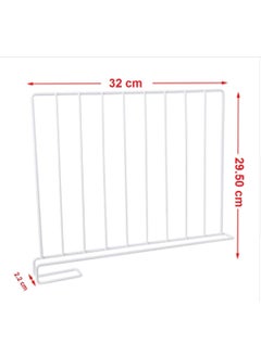 Silverline SILVER LINE Wooden Racks Closet Shelf Organiser Closet Separator Cabinet Shelf Dormitory Storage RackPartition Storage Organiser White Size32X2950X22 Cms Pack Of 4 Drawer Organizers  - Image 3