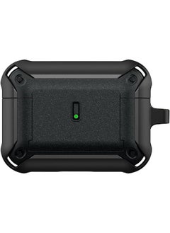 NALANDA Airpods 3 Case Cover with Keychain Clip, Sliding Secure Buckle Rugged Shell Protective Skin Compatible with Airpods 3rd Generation Case-Black