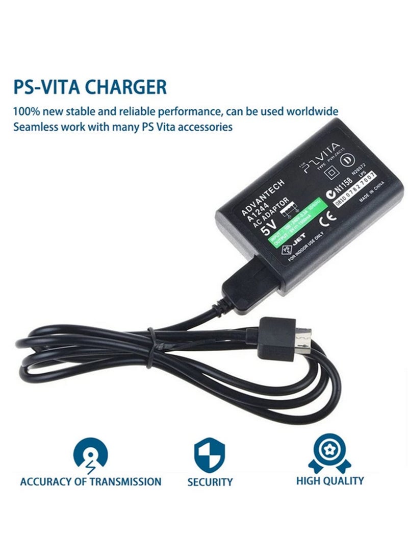 Stable Reliable Performance EU Plug AC Power Adapter Charger for Sony PS Vita PSV with USB Data Transfer Cable 2 in 1 Travel Friendly for PS Vita Accessories Wall Power Supply - Image 5