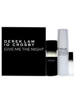 Derek Lam Derek Lam 10 Crosby - Give Me The Night - 3 Pc | Set - 3.4 Oz Eau De Parfum, 0.3 Oz Eau De Parfum, 8 Oz Fragrance Mist - Mysterious, Rich, Warm Scent For Women - Floral, Powder, Amber Perfume Spray  - Image 1