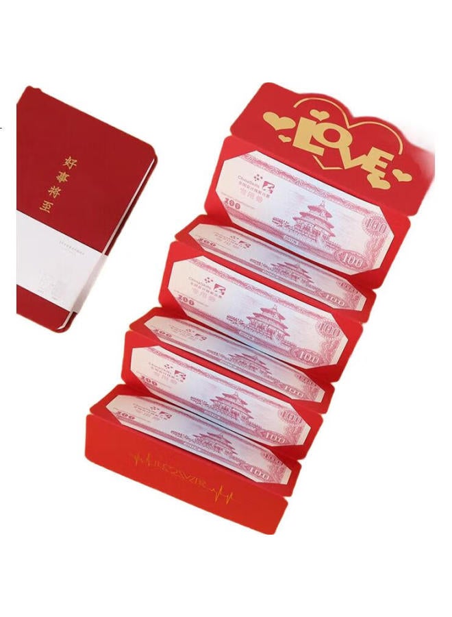 TaTanice Birthday Red Packet Birthday Gift Giving Blessing Red Packet Bag Folding Six Card Slot Red Packet Universal Lucky Money Packet - Image 1