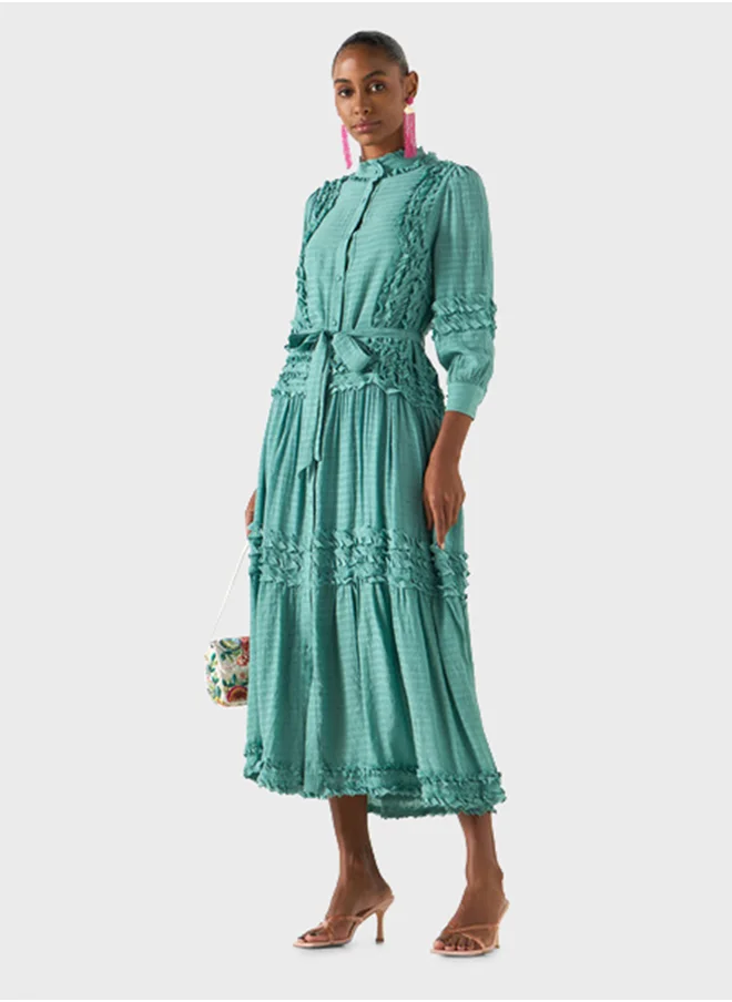 2Xtremz Tie -Up Ruffle Detail Dress