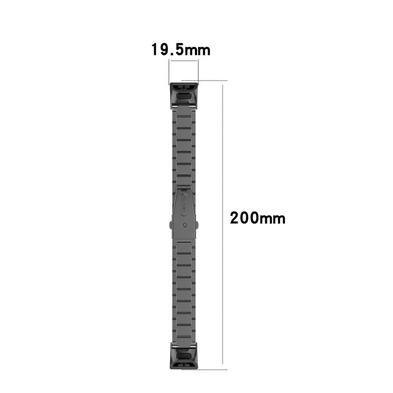 For Huawei Honor Glory Bracelet 3/4B19/Glory Bracelet 5 Crs-B19S Three Beads Stainless Steel Strap - Image 4