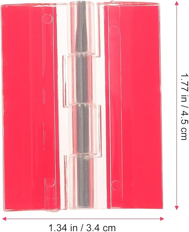 15Pcs Clear Acrylic Piano Hinge Hasp Self Adhesive Flush Mount Hinges - Image 4