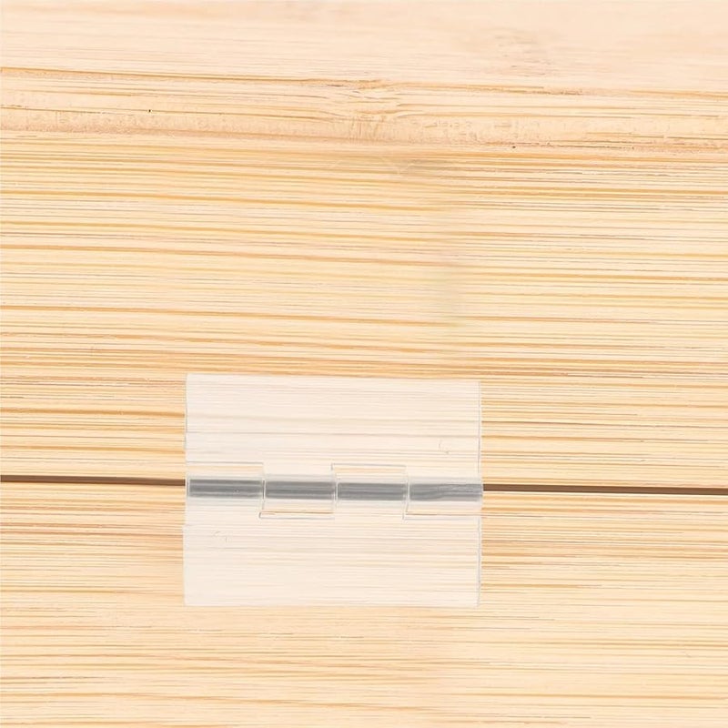 15Pcs Clear Acrylic Piano Hinge Hasp Self Adhesive Flush Mount Hinges - Image 3