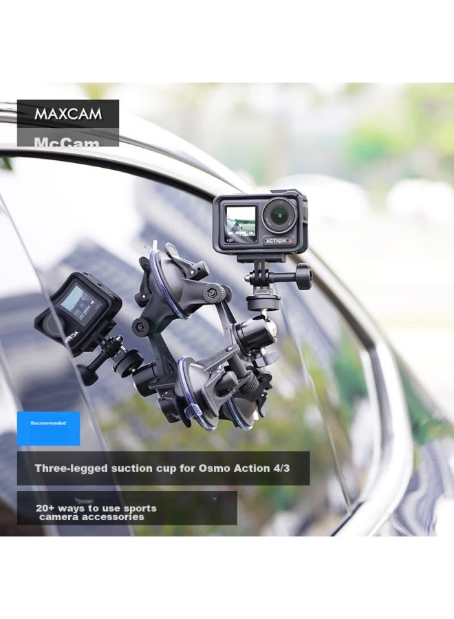 Maxcam/maisikamu, Suitable For Dji Osmo Action 5/4/3 Pro Action Camera, Car Tripod Suction Cup, Glass Fixing, Car Mount Accessory - Image 1