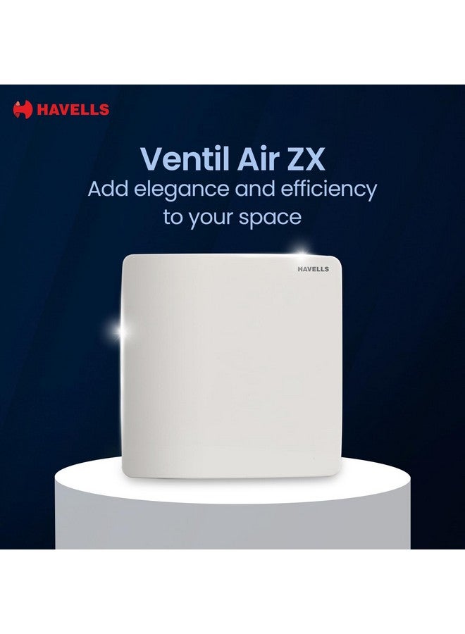 Havells 150mm Ventil Air ZX Exhaust Fan | Strong Air Suction, Rust Proof Body and Dust Protection Shutters | Suitable for Bathroom, Kitchen & Office, 2 Year Warranty | (Pack of 1, White) - Image 2
