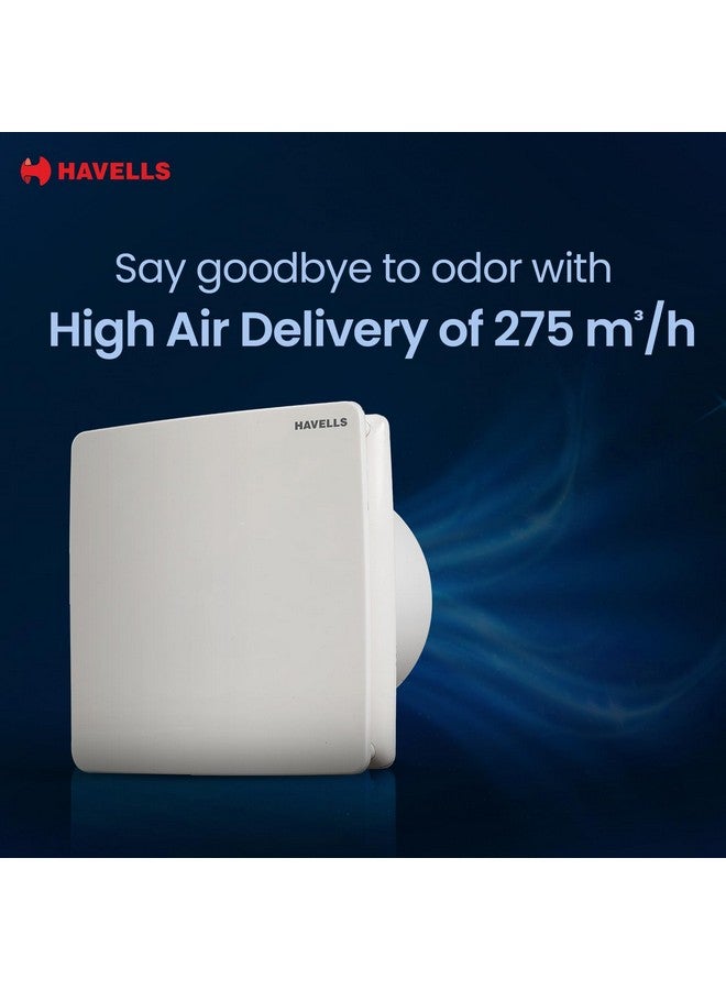 Havells 150mm Ventil Air ZX Exhaust Fan | Strong Air Suction, Rust Proof Body and Dust Protection Shutters | Suitable for Bathroom, Kitchen & Office, 2 Year Warranty | (Pack of 1, White) - Image 4