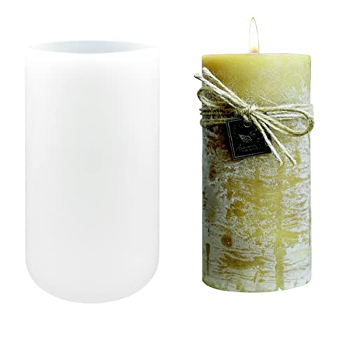 ZAKVOOR Cylinder Silicone Candle Molds for Candle Making Pillar Resin Casting Moulds for Resin Soap Flower Insect Specimen Wax Making Polymer Clay DIY Craft - Image 1