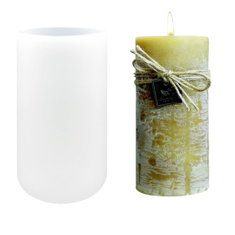 ZAKVOOR Cylinder Silicone Candle Molds for Candle Making Pillar Resin Casting Moulds for Resin Soap Flower Insect Specimen Wax Making Polymer Clay DIY Craft - Image 3