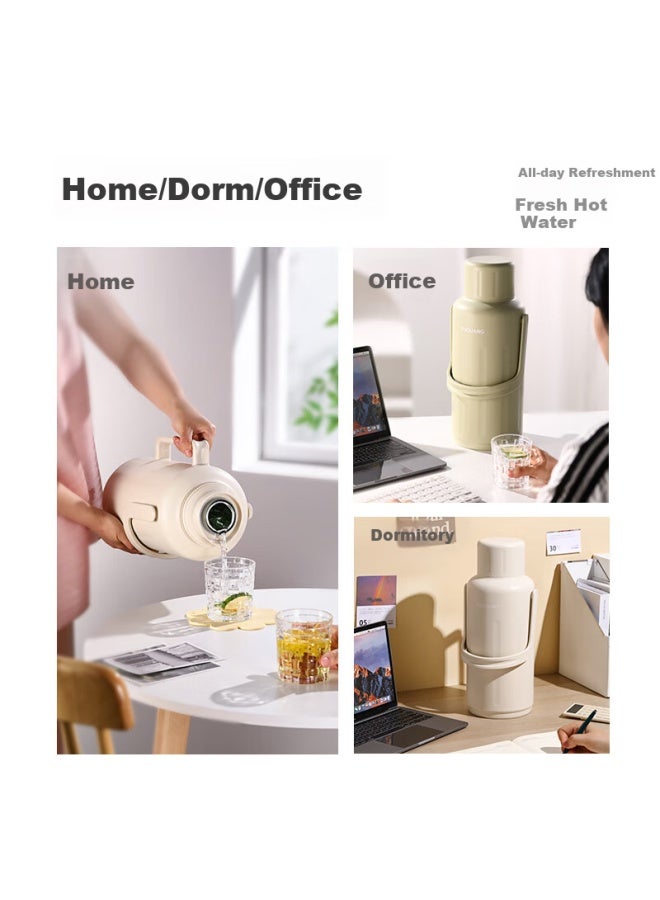 Fga Fuguang Insulated Bottle With Glass Inner Liner, Large Capacity Thermos Flask For Home, Dormitory, Office, Hot Water Bottle - Image 2