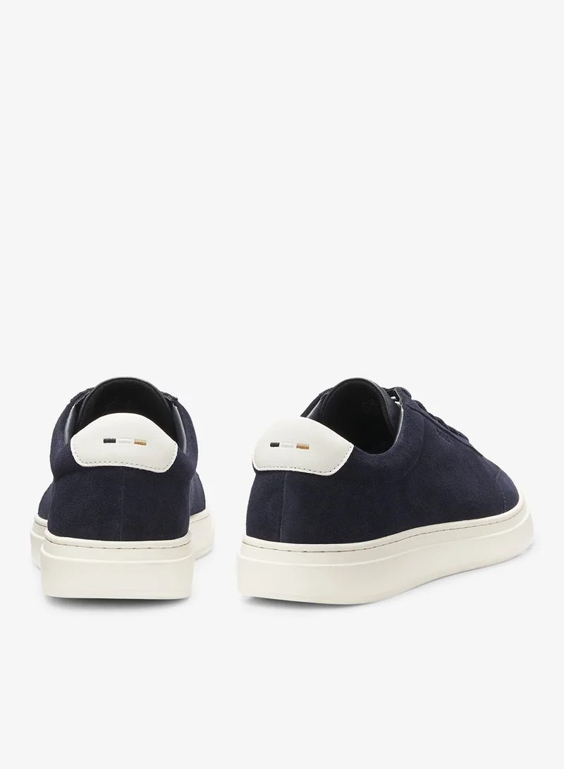 BOSS Suede trainers with rubber sole