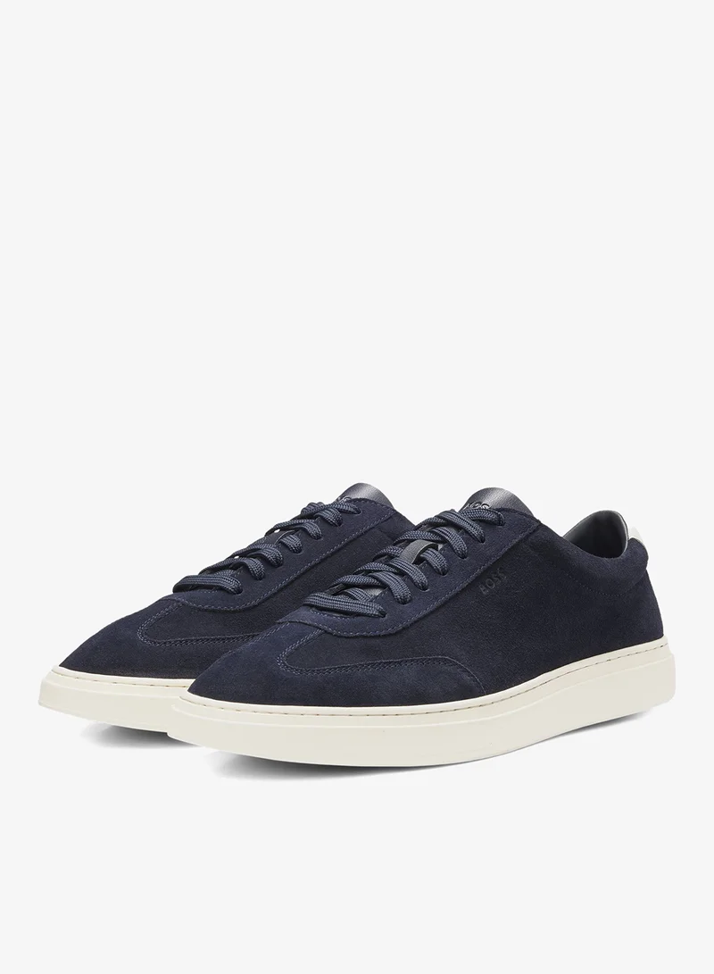 BOSS Suede trainers with rubber sole