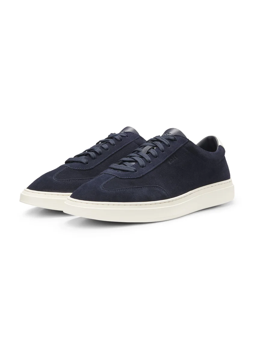 BOSS Suede trainers with rubber sole