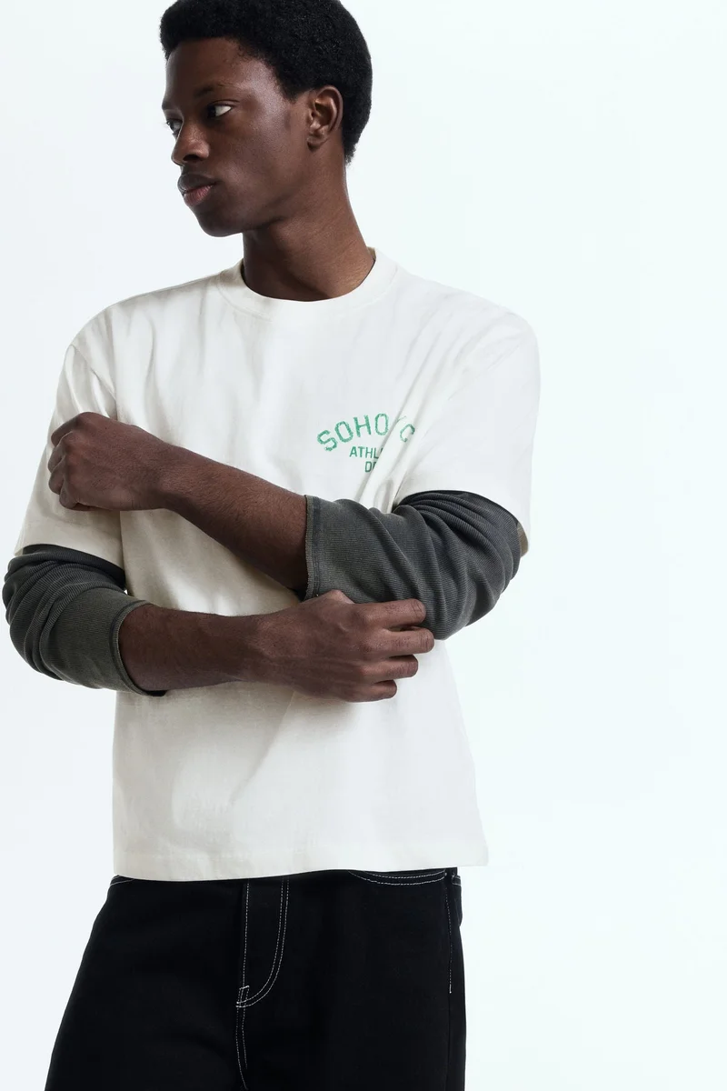 H&M Loose Fit Printed T-shirt