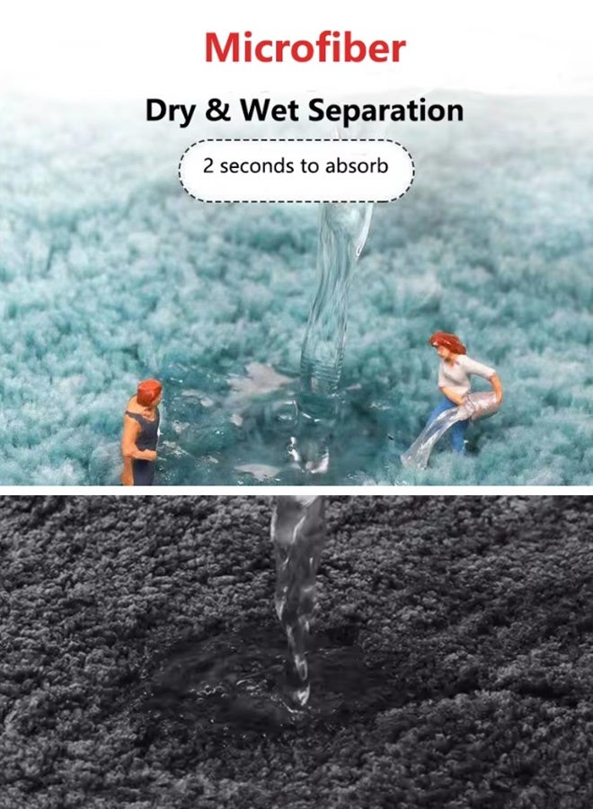 Bathroom Rug Quick Dry Mats, Wool-like Texture Soft and Absorbent Bathroom Rugs, Rubber Backing Machine Washable Shower Floor Rugs, Bathmat Runner, Bathroom Home Decor Accessories Great for bathroom, vanity, vacation home, master bathroom, kids bathroom, guest suite（40*60cm, Brown） - Image 4