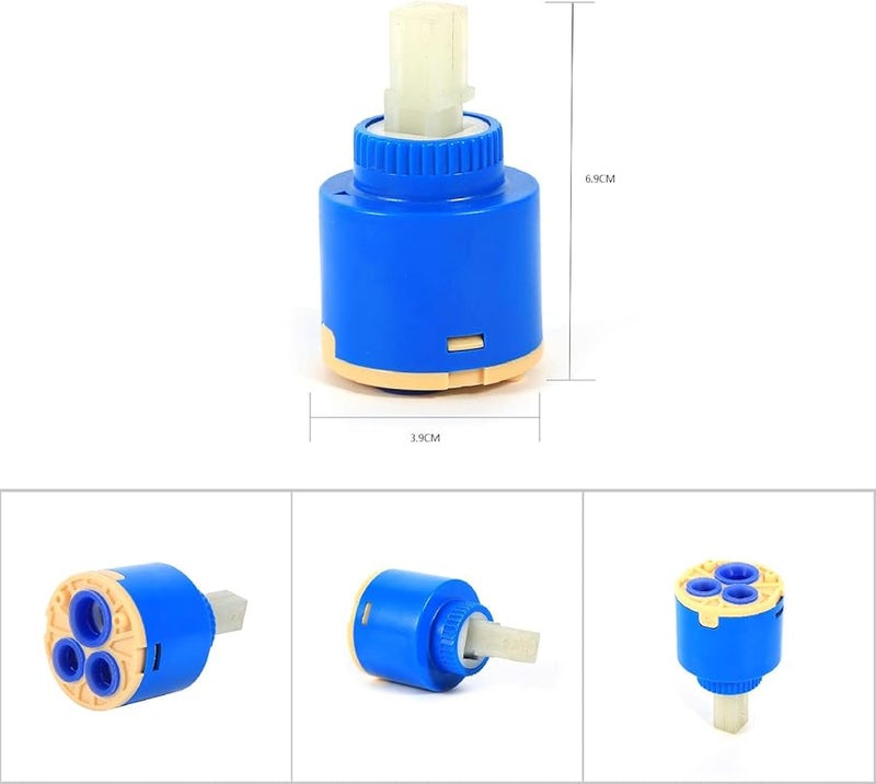 40mm Ceramic Cartridge Flat Base Leak Proof Faucet Valve Replacement for Kitchen Bathroom - Image 5