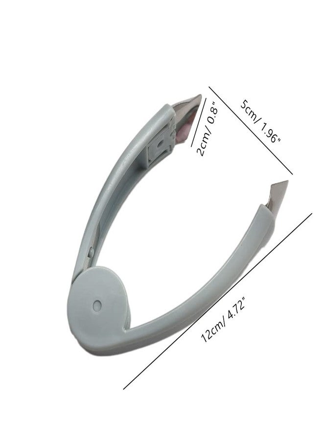 جيلوكيبو عبوة من قطعتين من مشبك إزالة سيقان الفراولة، أداة لتقشير عيون الطماطم والأناناس، أداة تقشير عيون الفواكه والخضراوات (رمادي، أزرق) - Image 2