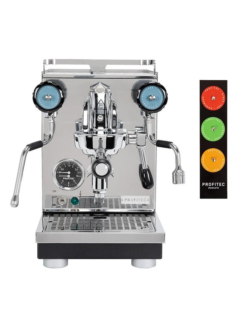 PROFITEC PRO 400 Espresso Machine Steel Silver – PID Temperature Control, Dual Pressure Gauge, Stainless Steel Boiler, 2.8L Water Tank, Compact Semi-Automatic Coffee Maker - Image 1