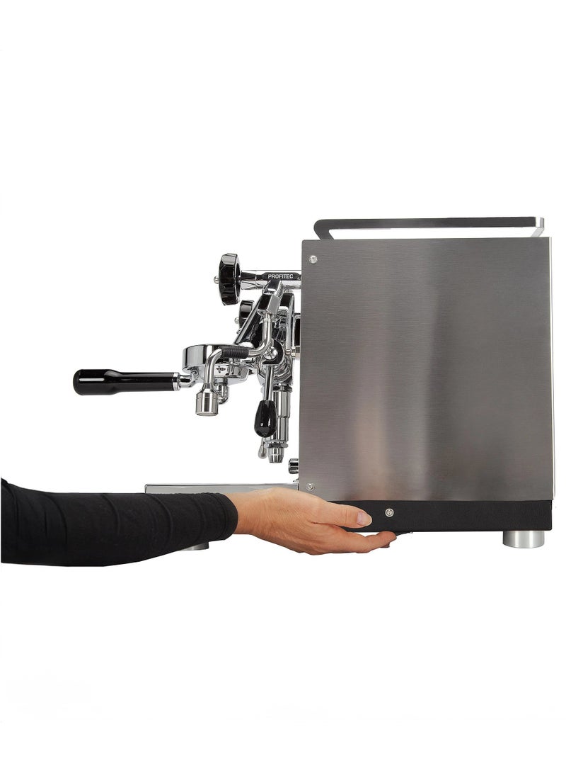 PROFITEC PRO 400 Espresso Machine Steel Silver – PID Temperature Control, Dual Pressure Gauge, Stainless Steel Boiler, 2.8L Water Tank, Compact Semi-Automatic Coffee Maker - Image 2