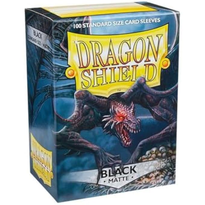 dragon shield MATTE BLACK STANDARD SIZE 100 CT CARD SLEEVES INDIVIDUAL PACK - Image 4