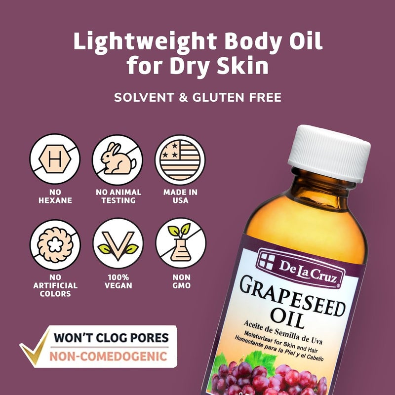De La Cruz Grapeseed Oil 2 fl. oz. - Image 2