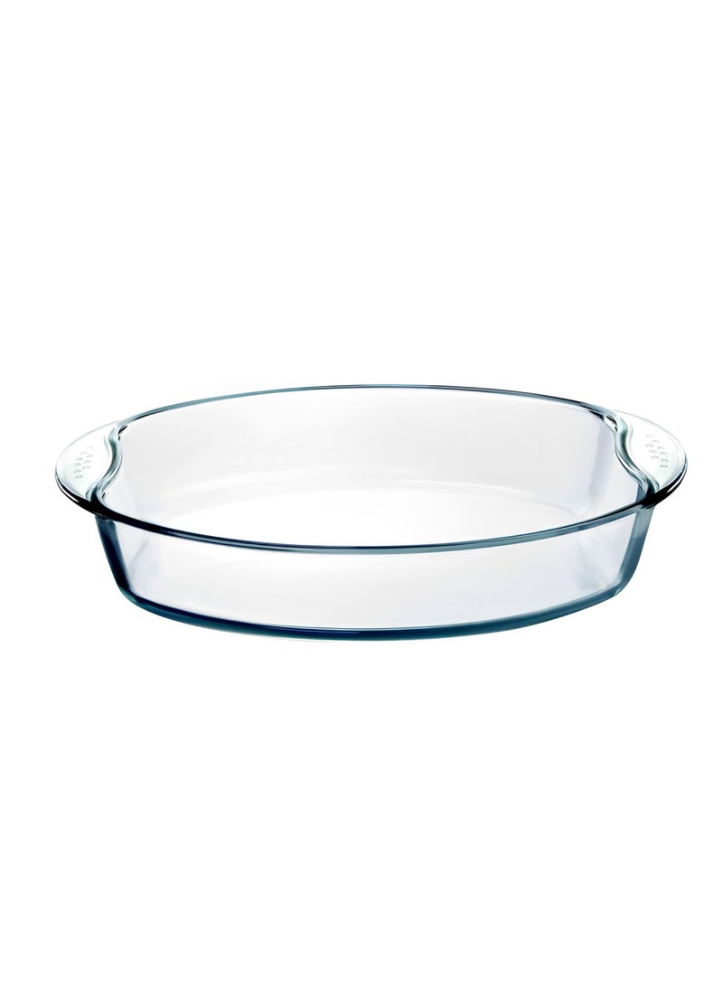 BLACKSTONE 2.0L Borosilicate Glass Oval Baking Pan Clear Casserole Dish for Oven Roasting and Serving Premium Heat Resistant Bakeware Microwave Freezer Dishwasher Safe Kitchen Essentials - Image 4