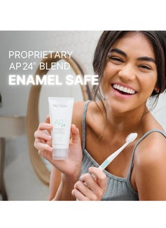 Nu Skin AP 24 Whitening fluoride toothpaste, brightens teeth, helps prevent tooth decay, gentle vanilla mint formula 110g  - Image 4