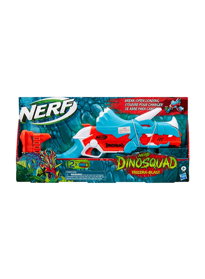 Nerf Dinosquad Tricera-Blast Dart Blaster, Break-Open 3-Dart Loading, 12 Official Nerf Darts, Dart Storage, Triceratops Dinosaur Design - Image 2