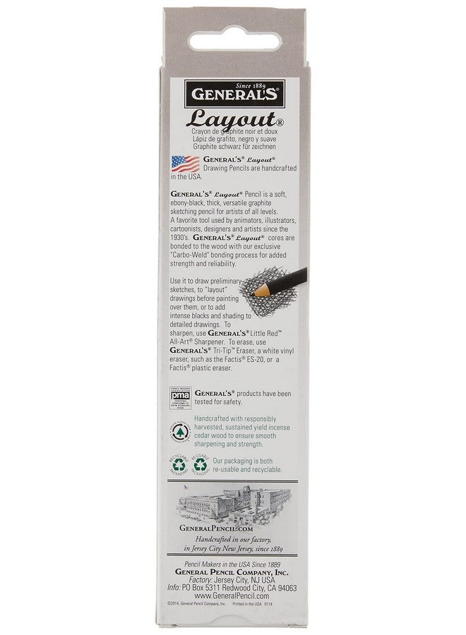 General's Layout Pencil, Extra Black Graphite, Box Of 1 Dozen (555) - Image 3