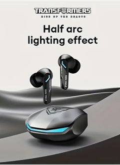 TRANSFORMERS Transformers TF-T10 Wireless Bluetooth Earbuds Gaming Headphones Deep Bass Low Latency Game Headset with Built-in Microphone For Gaming Noise Canceling Headsets Grey  - Image 2