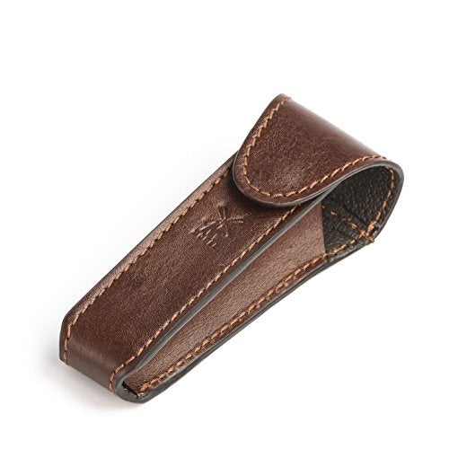 MÜHLE Brown Leather Safety Razor Travel Pouch - Image 4