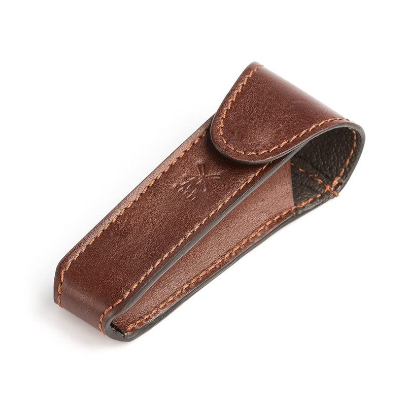 MÜHLE Brown Leather Safety Razor Travel Pouch - Image 2