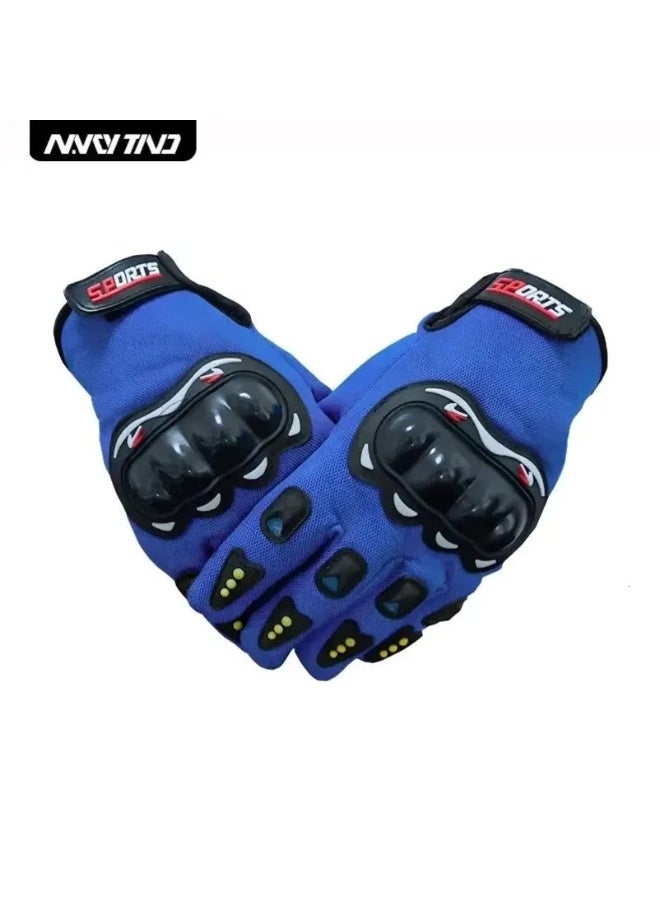 Imported full-finger grip gloves with strong knuckle protection. Breathable, anti-slip design for better control while riding. Suitable for motorcycles and scooters. - Image 1