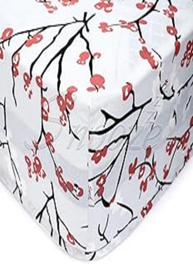 Snooze Fitted bed sheet set 3 PCS 180 * 200 cm (cherry design)