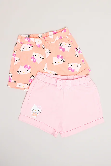 أر أند بي 2 Pack Printed Shorts with Elastic Waist
